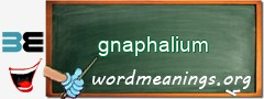 WordMeaning blackboard for gnaphalium